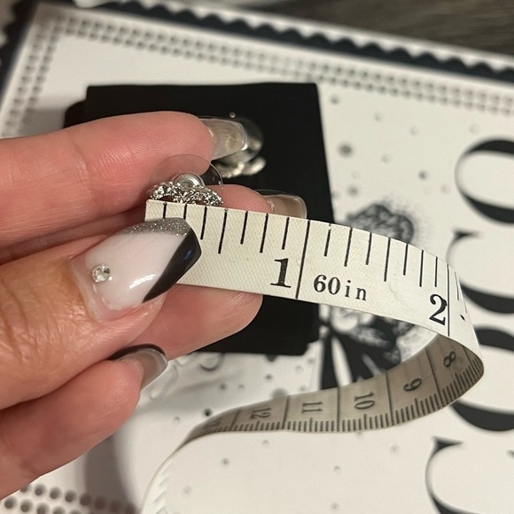 CHANEL Mini Silver Classic CC Earrings - Picture 7 of 9